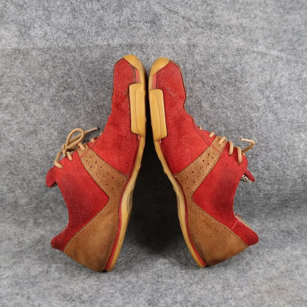Dollhouse Shoes Womens 6 Casual Sneakers Y2k Retro Leather Square Toe Red Brown